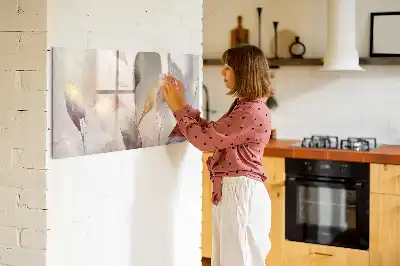 Tablă magnetică cu ștergere uscată cu model plante în acuarelă