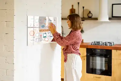 Tablă magnetică cu ștergere uscată panou de viziune colorat