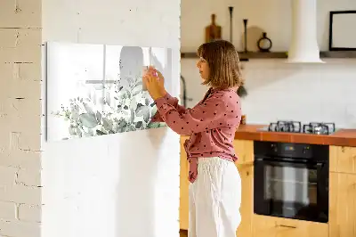 Tablă magnetică cu ștergere uscată cu model de frunze de plante