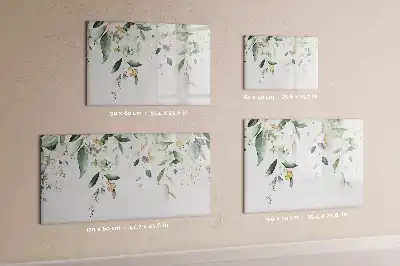 Tablă magnetică cu ștergere uscată cu model frunze de plante