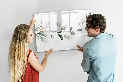 Tablă magnetică cu ștergere uscată cu model abstract