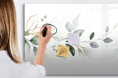 Tablă magnetică cu ștergere uscată cu model abstract