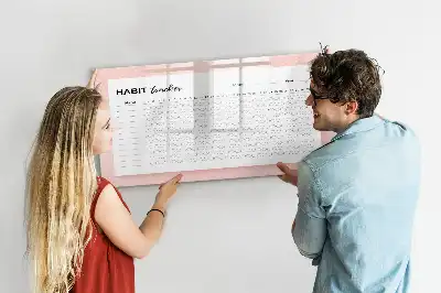 Tablă magnetică cu ștergere uscată pentru monitorizarea obiceiurilor
