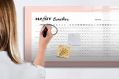 Tablă magnetică cu ștergere uscată pentru monitorizarea obiceiurilor