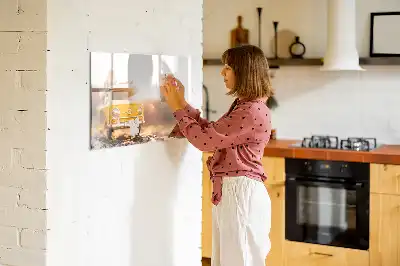 Tablă magnetică cu ștergere uscată model vacanță cu mașina