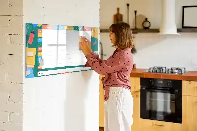 Tablă magnetică cu ștergere uscată pentru planificare lecții