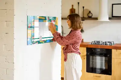 Tablă magnetică cu ștergere uscată pentru planificare lecții