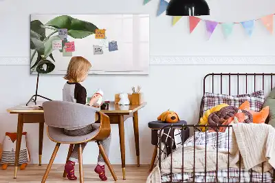 Tablă magnetică cu ștergere uscată cu model de frunze abstracte
