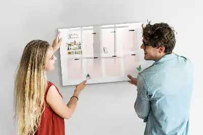 Tablă magnetică cu ștergere uscată planificator săptămânal