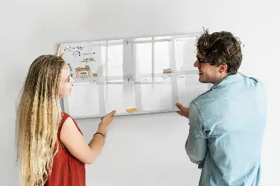Tablă magnetică cu ștergere uscată planificator săptămânal confortabil