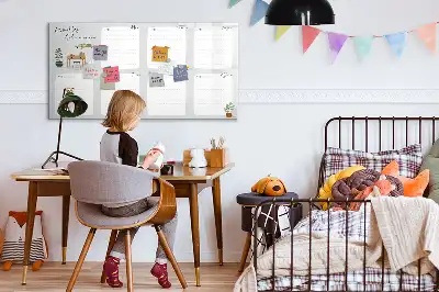 Tablă magnetică cu ștergere uscată planificator săptămânal confortabil