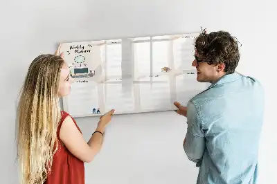 Tablă magnetică cu ștergere uscată planificator săptămânal