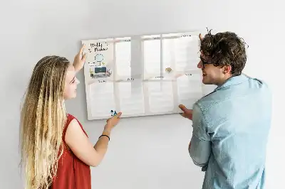 Tablă magnetică cu ștergere uscată planificator săptămânal