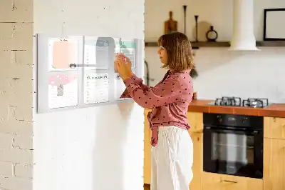 Tablă magnetică cu ștergere uscată cu notițe colorate