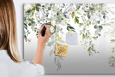 Tablă magnetică cu ștergere uscată cu model natură înflorită