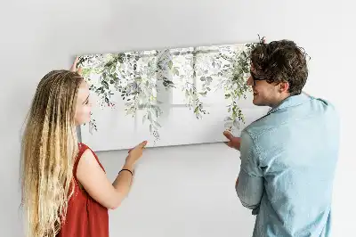 Tablă magnetică cu ștergere uscată cu model natură înflorită