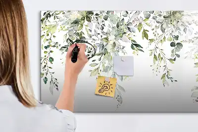 Tablă magnetică cu ștergere uscată cu model natură înflorită