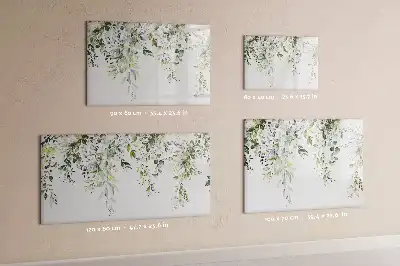 Tablă magnetică cu ștergere uscată cu model natură înflorită