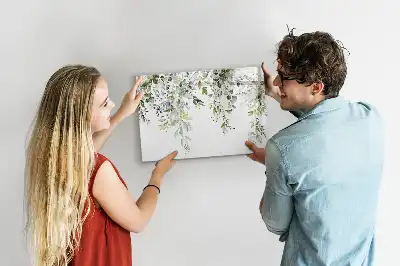 Tablă magnetică cu ștergere uscată cu model natură înflorită