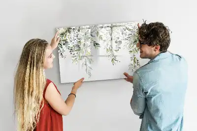Tablă magnetică cu ștergere uscată cu model natură înflorită