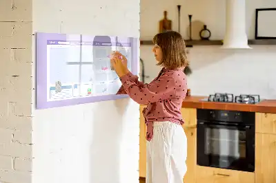 Tablă magnetică cu ștergere uscată planificator anual roz