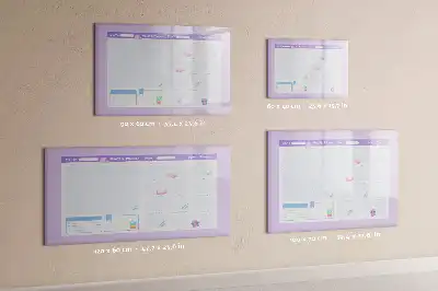 Tablă magnetică cu ștergere uscată planificator anual roz