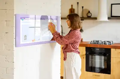 Tablă magnetică cu ștergere uscată planificator anual roz