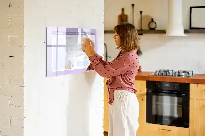 Tablă magnetică cu ștergere uscată planificator anual roz