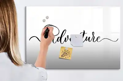 Tablă magnetică cu ștergere uscată model Text Aventură
