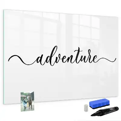 Tablă magnetică cu ștergere uscată model Text Aventură