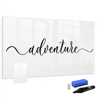 Tablă magnetică cu ștergere uscată model Text Aventură
