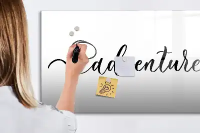 Tablă magnetică cu ștergere uscată model Text Aventură