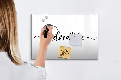 Tablă magnetică cu ștergere uscată model Text Aventură