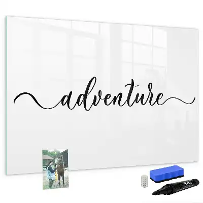 Tablă magnetică cu ștergere uscată model Text Aventură