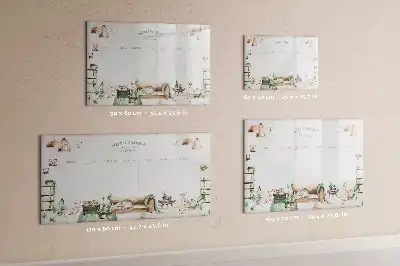 Tablă magnetică cu ștergere uscată planificator cu design drăguț