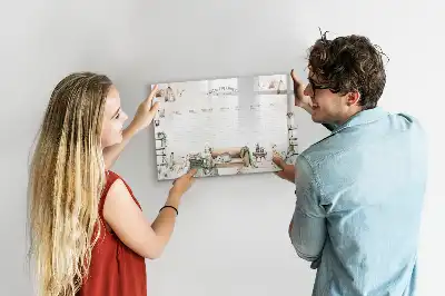 Tablă magnetică cu ștergere uscată planificator cu design drăguț
