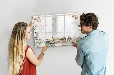 Tablă magnetică cu ștergere uscată planificator cu design drăguț