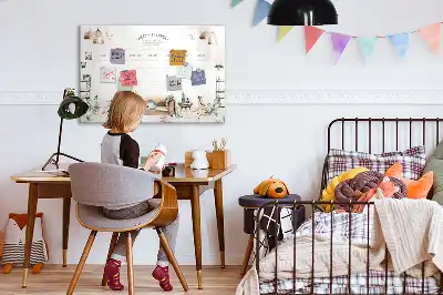 Tablă magnetică cu ștergere uscată planificator cu design drăguț