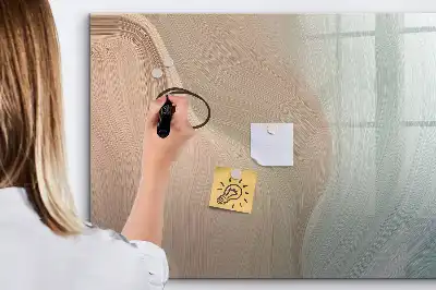 Tablă magnetică cu ștergere uscată cu imprimeu abstracție de valuri