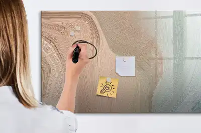 Tablă magnetică cu ștergere uscată cu imprimeu abstracție de valuri