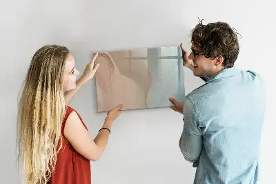 Tablă magnetică cu ștergere uscată cu imprimeu abstracție de valuri