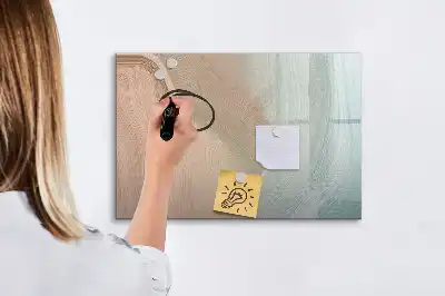 Tablă magnetică cu ștergere uscată cu imprimeu abstracție de valuri