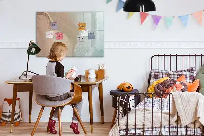 Tablă magnetică cu ștergere uscată cu imprimeu abstracție de valuri