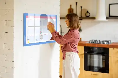 Tablă magnetică cu ștergere uscată planificator lunar