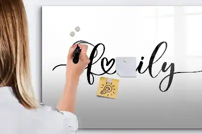 Tablă magnetică cu ștergere uscată cu design Text Familie