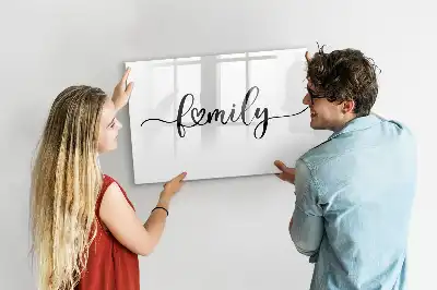 Tablă magnetică cu ștergere uscată cu design Text Familie