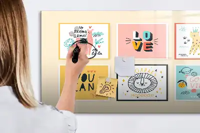 Tablă magnetică cu ștergere uscată cu sloganuri motivaționale