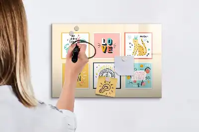 Tablă magnetică cu ștergere uscată cu sloganuri motivaționale