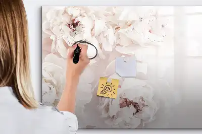 Tablă magnetică cu ștergere uscată cu model de trandafiri bujor