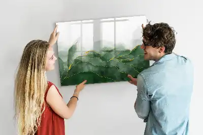 Tablă magnetică cu ștergere uscată cu model de frunză abstractă